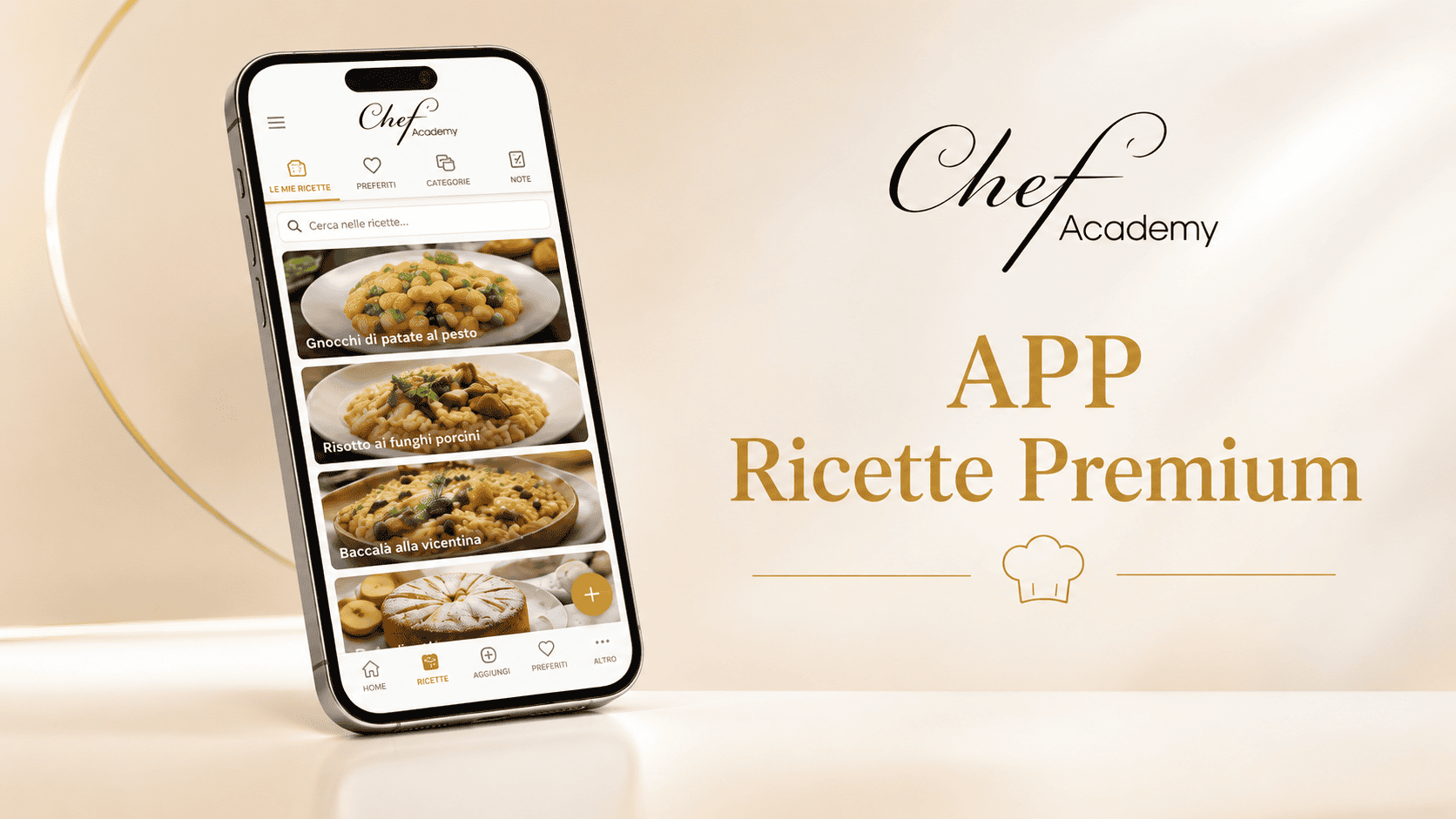 APP Ricette Premium Chef Academy Online